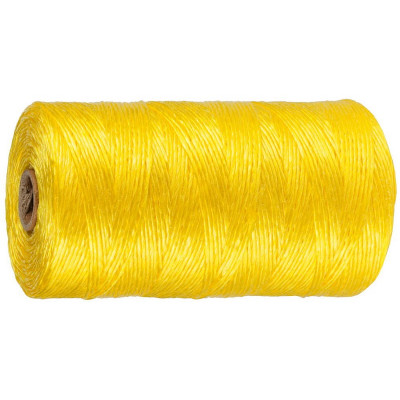STR-50077-110 Шпагат многоцелевой полипропиленовый, d=1,5 мм, желтый, 110 м, 32 кгс, 0,8 ктекс, 50077-110 STAYER