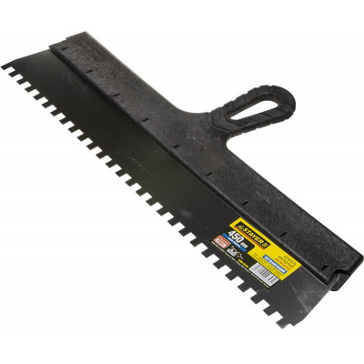 STR-1009-45-08 Шпатель "PROFESSIONAL" нержавеющий зубчатый с пластмассовой ручкой, 450мм, зуб 8х8мм 1009-45-08 STAYER