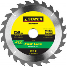 STR-3680-250-32-24 Диск пильный MASTER "FAST-Line" по дереву, 250х32мм, 24Т 3680-250-32-24 STAYER STR-3680-250-32-24 Диск пильный MASTER "FAST-Line" по дереву, 250х32мм, 24Т 3680-250-32-24 STAYER