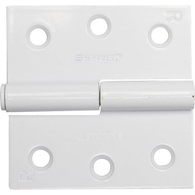 STR-37613-75-2R Петля дверная "MASTER" разъемная, цвет белый, правая, 75мм, 37613-75-2R STAYER