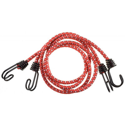 STR-40506-080 Шнур "PROFESSIONAL" резиновый крепежный, двойной стальной крюк, усилен. резина, 80 см, d 8 мм, 2 шт, 40506-080 STAYER