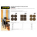 STR-40910-50 Накладки "COMFORT" на мебельные ножки, самоклеящиеся, фетровые, коричневые, круглые - диаметр 50 мм, 4 шт 40910-50 STAYER