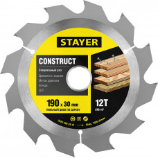 STR-3683-190-30-12 Диск пильный по дереву «Constru..