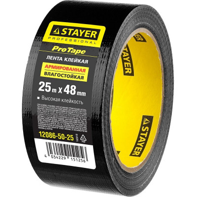 STR-12086-50-25 Лента клейкая "PROFESSIONAL" армированная влагостойкая 12086-50-25 STAYER STR-12086-50-25 Лента клейкая "PROFESSIONAL" армированная влагостойкая 12086-50-25 STAYER