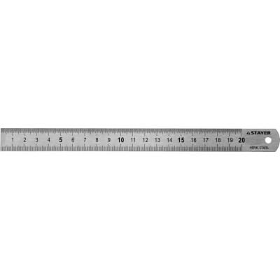 STR-3427-020_z01 Линейка "PROFI" нержавеющая, двухсторонняя гравированная шкала, 0,2м, 3427-020_z01 STAYER