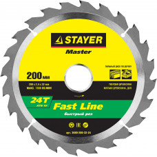 STR-3680-200-32-24 Диск пильный MASTER "FAST-Line" по дереву, 200х32мм, 24Т 3680-200-32-24 STAYER STR-3680-200-32-24 Диск пильный MASTER "FAST-Line" по дереву, 200х32мм, 24Т 3680-200-32-24 STAYER
