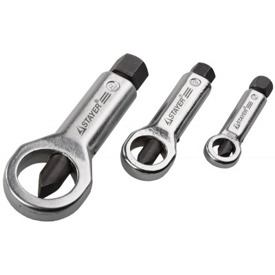STR-43213-H3 Набор Съемники стальные, для прикипевших гаек, 3шт 43213-H3 STAYER STR-43213-H3 Набор Съемники стальные, для прикипевших гаек, 3шт 43213-H3 STAYER