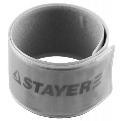 STR-11630-G Браслет "MASTER" светоотражающий, самофиксирующийся, серый 11630-G STAYER