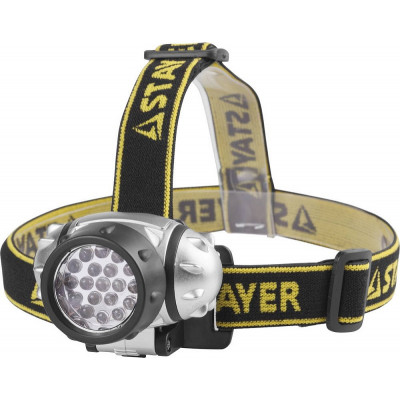 STR-56570 Фонарь "STANDARD" налобный светодиодный, 19LED, 4 режима, 3ААА 56570 STAYER