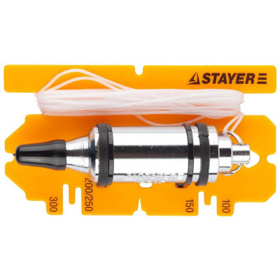 STR-06352-25 Отвес "PROFI" строительный со шнуром, с противоударным ободком, 250 г 06352-25 STAYER