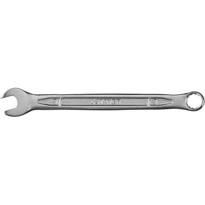 STR-27081-09 Ключ "PROFI"" гаечный комбинированный, Cr-V сталь, хромированный, 9мм, 27081-09 STAYER