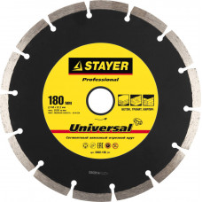 STR-3660-180_z01 Круг отрезной алмазный "PROFESSIONAL", сегментный, сухая резка, для УШМ, 22,2х180мм, 3660-180_z01 STAYER
