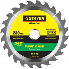 STR-3680-230-30-24 Диск пильный MASTER "FAST-Line" по дереву, 230х30мм, 24Т 3680-230-30-24 STAYER STR-3680-230-30-24 Диск пильный MASTER "FAST-Line" по дереву, 230х30мм, 24Т 3680-230-30-24 STAYER