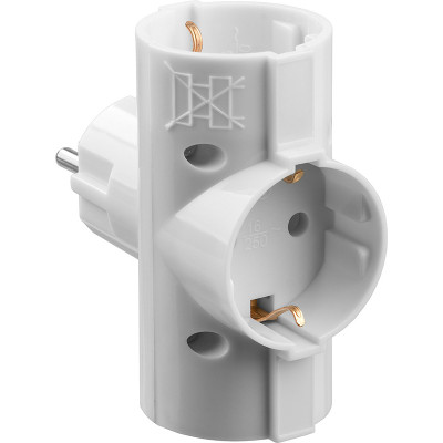 STR-55093-3 Разветвитель электрический MAXElectro, 3 гнезда, 16А/220В 55093-3 STAYER