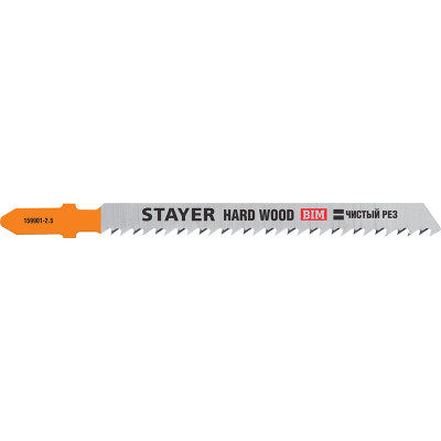 STR-159901-2.5_z02 Полотна T101BF, для эл/лобзика, Bi-Metal, по твердому дереву, T-хвост., шаг 2,5мм, 75мм, 2шт 159901-2.5_z02 STAYER
