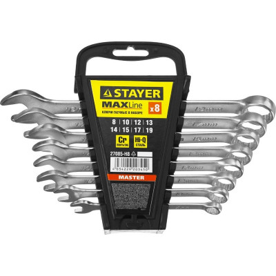 STR-27085-H8 Набор ключей "MASTER" гаечных комбинированных 27085-H8 STAYER