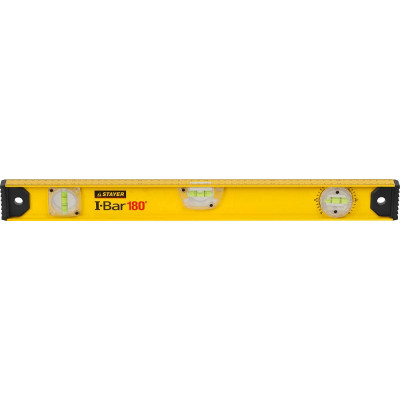 STR-3470-060_z01 Уровень "MASTER" "I-Bar" РЕЛЬС двутавровый, 3 противоударных ампулы (1 поворотная на 360 град), линейка, 60см 3470-060_z01 STAYER