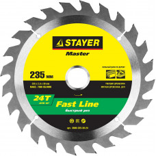 STR-3680-235-30-24 Диск пильный MASTER "FAST-Line" по дереву, 235x30мм, 24Т 3680-235-30-24 STAYER STR-3680-235-30-24 Диск пильный MASTER "FAST-Line" по дереву, 235x30мм, 24Т 3680-235-30-24 STAYER