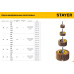 STR-36609-060 Круг шлифовальный лепестковый на шпильке, P60, 80х40 мм STAYER 36609-060
